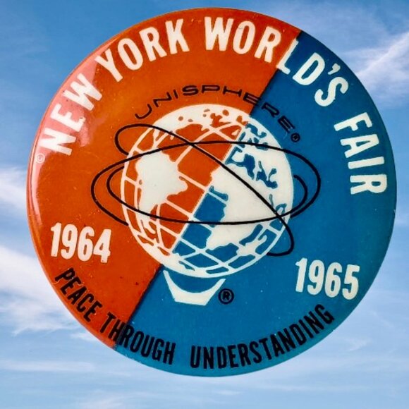 New York World's Fair Pin 1964-65 Unisphere Peace through Understanding - Picture 11 of 11